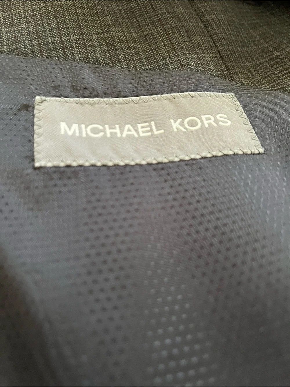 Michael Kors Men's 42r Charcoal Windowpane Blazer